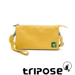 tripose 漫遊系列岩紋簡約微旅手拿/側肩包 黃色