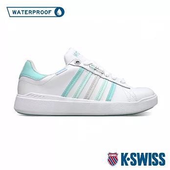 K-SWISS Pershing Court Light WP防水時尚運動鞋-女 US5.5 白/粉綠