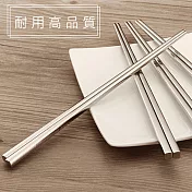 316不鏽鋼超耐用加長方形筷5雙組