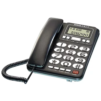 SANLUX 台灣三洋 來電顯示 超大鈴聲 有線電話機 TEL-857鐵灰 鐵灰