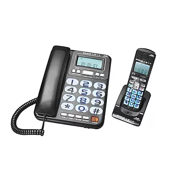 SANLUX 台灣三洋 數位無線子母電話機 DCT-8918鐵灰 鐵灰