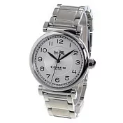 COACH 簡約時尚不鏽鋼腕錶-銀色