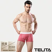 【TELITA】素色彈性運動平口褲/四角褲M紅色