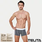【TELITA】素色彈性運動平口褲/四角褲 XL 灰色