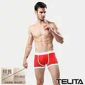 【TELITA】潮流個性彈性平口褲/四角褲M紅色