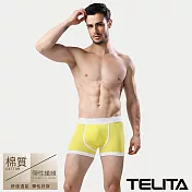 【TELITA】潮流個性彈性平口褲/四角褲 L 黃色