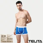 【TELITA】潮流個性彈性平口褲/四角褲M藍色