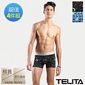 【TELITA】星際閃電彈性平口褲/四角褲-4件組 XL 混搭款