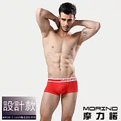 【MORINO摩力諾】時尚運動平口褲/四角褲 M 紅色