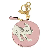 COACH 迪士尼粉色忠狗系列零錢包-粉紅
