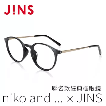 JINS niko and 聯名款經典框眼鏡(ALRF20S142)黑色