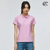 ADISI 女抑菌抗UV本布領POLO衫AL2011020 (M-2XL) (柔軟彈性、吸濕排汗、抗UV)L雙色粉紫