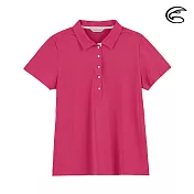ADISI 女抑菌抗UV本布領POLO衫AL2011020 (M-2XL) (柔軟彈性、吸濕排汗、抗UV)2XL桃紅