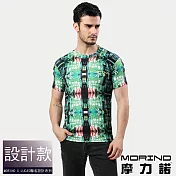 【MORINO摩力諾】速乾涼爽時尚短袖衫/T恤 L 綠色