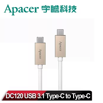 【Apacer宇瞻】 DC120 USB3.1 Type-C to Type-C 傳輸線 (1m)