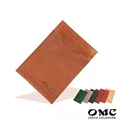 【OMC】義大利植鞣牛皮直式卡片夾悠遊卡夾(6色)卡其