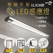 WEI BO 磁吸式無線平板自動感應燈 內置54顆LED燈(32.3公分) (內置裡聚合物電池免牽線)萬用燈