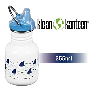 【美國Klean Kanteen】幼童窄口不鏽鋼吸嘴瓶-355ml小鯊魚
