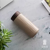 【陸寶LOHAS】森活陶瓷隨身杯(大)  雙層陶瓷內膽 樹紋雕刻 蒙布朗