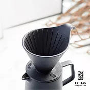 【陸寶LOHAS】悠享咖啡滴濾套組 陶瓷錐形濾杯 分享壺 2款可選 禪風黑