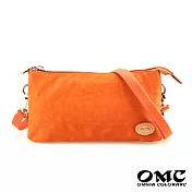 【OMC】輕便防潑水尼龍貼身手拿包斜背包(9色) 橘色