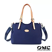 【OMC】甜美氣質手提斜背兩用尼龍包(5色) 藍色