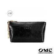 【OMC】Fronts實用牛皮卡片包鑰匙包零錢包(6色) 黑色