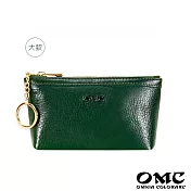 【OMC】Fronts實用牛皮卡片包鑰匙包零錢包(6色) 綠色