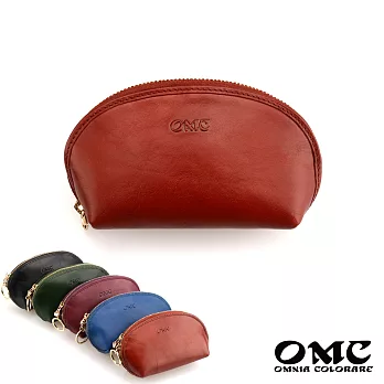 【OMC】Fronts貝殼型牛皮鑰匙包零錢包(5色) 咖啡