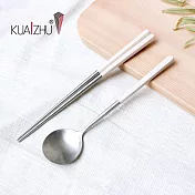 【KUAI ZHU】台箸不銹鋼餐具組-小籠包系列2組 淨白