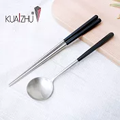 【KUAI ZHU】台箸不銹鋼餐具組-小籠包系列3組 沉黑