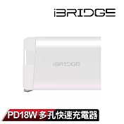 iBRIDGE PD快充 國際通用 可彎頭設計 雙USB充電器 實白