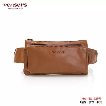 【vensers】小牛皮潮流個性腰包(NE057501黃油皮)