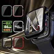 CITYBOSS for Apple watch一體成形式玻璃加保護殻-44mm紅