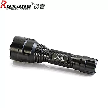 視睿Roxane美國CREE XP-E R3強光LED手電筒RX308(戰術攻擊頭;IPX6防水手電筒)