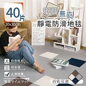 【家適帝】重覆貼無痕靜電防滑地毯(30*30cm/片) 灰色 40片