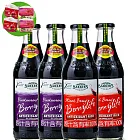 綠邦Barkers巴可斯 黑醋栗+綜合莓果汁各2瓶加吸凍4入組(果汁4瓶;吸凍4顆口味隨機)
