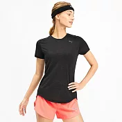 PUMA 女 慢跑系列麻花短袖T恤XS黑色