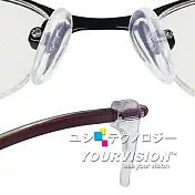 眼鏡配件舒壓組 空力氣浮式鼻墊1對+防滑耳勾1對(大)(贈螺絲起子+鼻墊螺絲)_透明