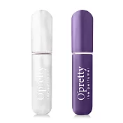 O’Pretty 歐沛媞 時尚金屬質感可充式鋁製香水噴霧隨身分裝瓶(5mlX2)-多色可選-刻字限量版亮銀+紫色