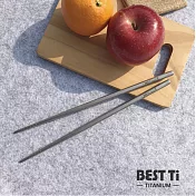 【Best Ti】環保餐具 鈦筷 純鈦方筷 攜帶型附收納袋