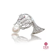 BILLY KING 貝麗晶 【樂器系列-55】(BK155) 法國號珍珠胸針