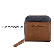 【Crocodile】 Naturale系列 Easy輕巧方形拉鍊 零錢包 0103-08101-02 咖啡色