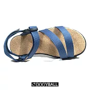 【Dogyball】簡單穿搭 輕鬆生活 輕量化軟木平底織帶涼鞋 海軍藍US9海軍藍