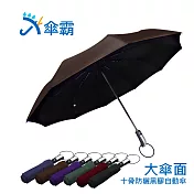 傘霸 大傘面10骨防曬黑膠自動傘無咖啡