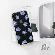 INJOYmall for iPhone 11 pro max 清新藍色亞麻花防摔耐震亮面手機殼