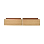 [MUJI無印良品]木製床架用床下收納盒/橡木/2個入