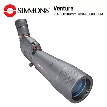 【美國 Simmons 西蒙斯】Venture 冒險系列 20-60x80mm 防水大口徑單筒望遠鏡 SP206080BA (公司貨)