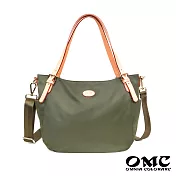 【OMC】OL時尚輕盈皮革手提兩用托特包- 綠色