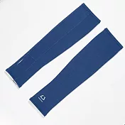 【U】COOCHAD - 冰鎮感快乾防曬長袖套 露指款 天然機能銅氨絲 (五色可選) 深藍色